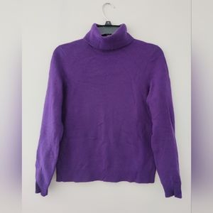 Lord and Taylor Cashmere Turtleneck Sweater Petit XS